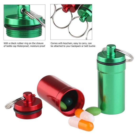 Green Waterproof Aluminum Keychain *free add-on - Picture 3 of 4